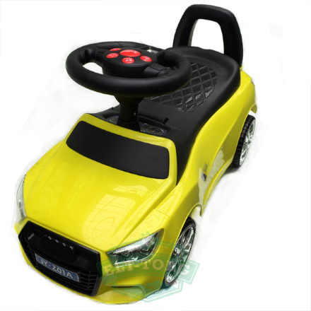 Электромобиль Rivertoys Толокар AUDI JY-Z01A-YELLOW Электромобиль Rivertoys Толокар AUDI JY-Z01A-YELLOW