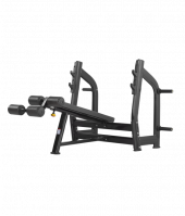BRONZE GYM H-024 Скамья для жима с отрицательным наклоном (ЧЕРНЫЙ)