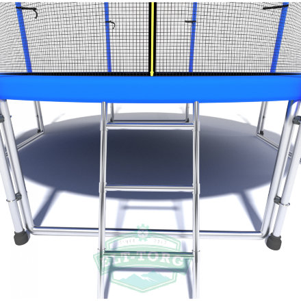 Батут i-JUMP CLASSIC 16ft 4,88м с нижней сетью и лестницей (blue)