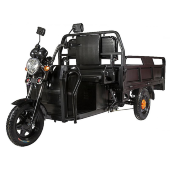 Грузовая электрическая тележка D4 с тентом - электротрицикл Eltreco 1200W Black Черный Грузовая электрическая тележка D4 с тентом - электротрицикл Eltreco 1200W Black Черный