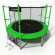 Батут i-JUMP CLASSIC 8ft 2,44м с нижней сетью и лестницей (green)