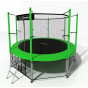 Батут i-JUMP CLASSIC 10ft 3,06м с нижней сетью и лестницей (green) 