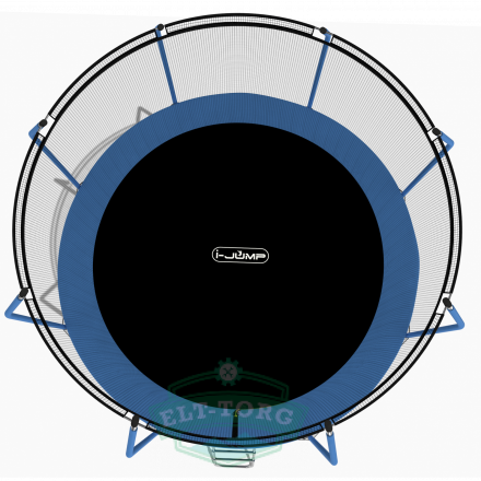 Батут i-JUMP Elegant 12ft 3,66м с нижней сетью и лестницей (blue)