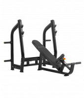 BRONZE GYM H-025 Скамья для жима с положительным наклоном (ЧЕРНЫЙ)