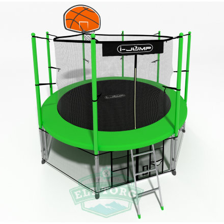 Батут i-JUMP BASKET 8ft 2.44м с нижней сетью и лестницей (green) Батут i-JUMP BASKET 8ft 2.44м с нижней сетью и лестницей (green)