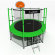 Батут i-JUMP BASKET 8ft 2.44м с нижней сетью и лестницей (green)