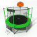 Батут i-JUMP BASKET 8ft 2.44м с нижней сетью и лестницей (green)