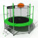 Батут i-JUMP BASKET 8ft 2.44м с нижней сетью и лестницей (green)