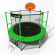 Батут i-JUMP BASKET 12ft 3,66м с нижней сетью и лестницей (green)