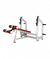 BRONZE GYM H-024 Скамья для жима с отрицательным наклоном (КОРИЧНЕВЫЙ)