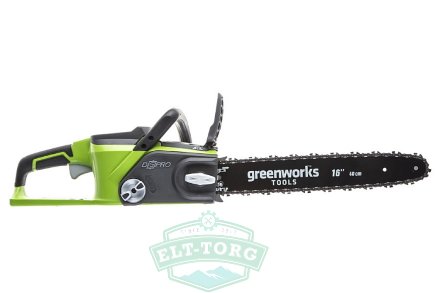 Цепная пила аккумуляторная GreenWorks 20077, GD40CS40, 40V, 40 см, бесщеточная, БЕЗ АКБ и ЗУ