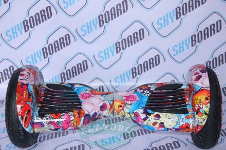 Гироскутер SkyBoard SUV APP 10,5 Черепа Цветные
