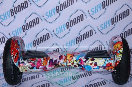 Гироскутер SkyBoard SUV APP 10,5 Черепа Цветные