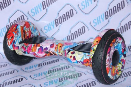 Гироскутер SkyBoard SUV APP 10,5 Черепа Цветные