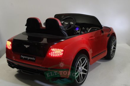 Детский электромобиль BENTLEY CONTINENTAL SUPERSPORTS JE1155 Красно-черный (ЛИЦЕНЗИОННАЯ МОДЕЛЬ)