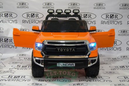 Детский электромобиль TOYOTA TUNDRA MINI JJ2266 оранжевый (ЛИЦЕНЗИОННАЯ МОДЕЛЬ) 
