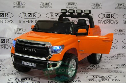 Детский электромобиль TOYOTA TUNDRA MINI JJ2266 оранжевый (ЛИЦЕНЗИОННАЯ МОДЕЛЬ) 