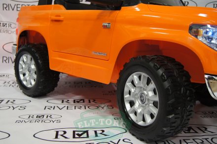 Детский электромобиль TOYOTA TUNDRA MINI JJ2266 оранжевый (ЛИЦЕНЗИОННАЯ МОДЕЛЬ) 