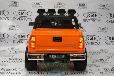 Детский электромобиль TOYOTA TUNDRA MINI JJ2266 оранжевый (ЛИЦЕНЗИОННАЯ МОДЕЛЬ) 