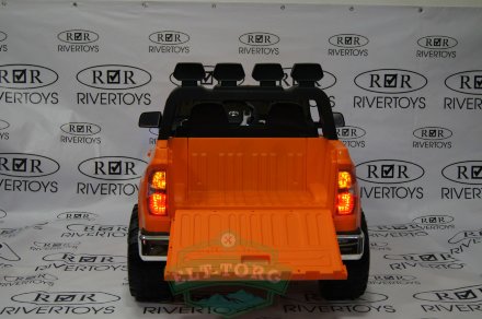 Детский электромобиль TOYOTA TUNDRA MINI JJ2266 оранжевый (ЛИЦЕНЗИОННАЯ МОДЕЛЬ) 