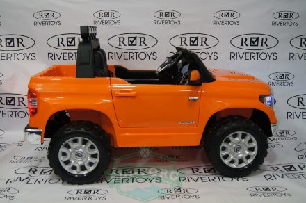 Детский электромобиль TOYOTA TUNDRA MINI JJ2266 оранжевый (ЛИЦЕНЗИОННАЯ МОДЕЛЬ) 