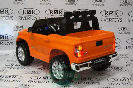 Детский электромобиль TOYOTA TUNDRA MINI JJ2266 оранжевый (ЛИЦЕНЗИОННАЯ МОДЕЛЬ) 