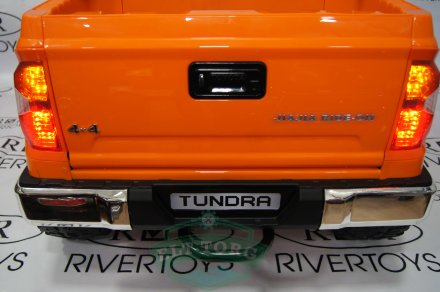 Детский электромобиль TOYOTA TUNDRA MINI JJ2266 оранжевый (ЛИЦЕНЗИОННАЯ МОДЕЛЬ) 