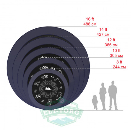 Батут UNIX line SUPREME GAME 16 ft (blue)